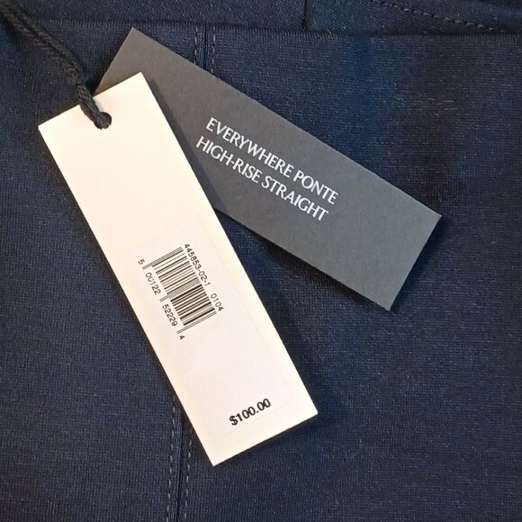 NWT Banana Republic Black High Rise Straight Everywhere Ponte Ankle Pants - Picture 6 of 7